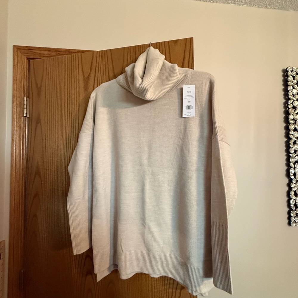 French Connection Cream Turtleneck Sweater